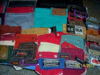   Jean Pockets, 26 coin pockets & 33 labels/Use for Crafts,Rag Quilts