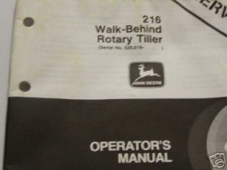 john deere 216 walkbehind tiller operator manual 