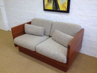 Fabulous Mid Century Danish Modern 1960s 2 Seater Teak Sofa / Settee