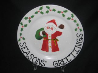 Ltd Commodities Seasons Greetings Santa Dinner Plate   NEW 1998