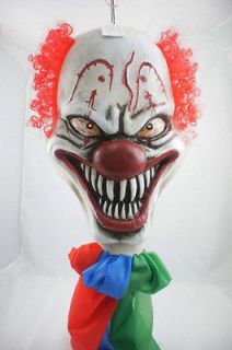 Halloween Decoration 3ft Hanging Clowns Head with Scary Glowing LED 