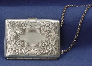 nouveau silverplate sovereign coin case purse mirror from argentina 