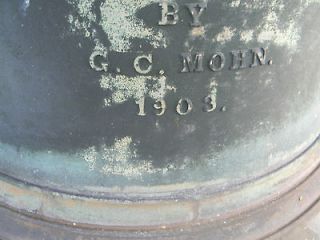 mc shane brass church bell presented by g c mohn