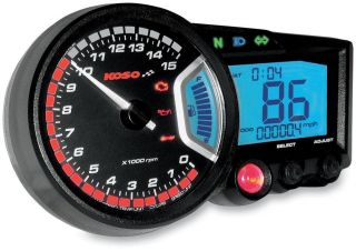 koso north america rx 2 gp style speedometer ba010001 time