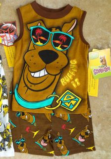 Scooby Doo 2pc Pajama Sets NWT Zoinks Shaggy Sizes 4 6 Great Christmas 
