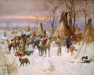 russell charles indian hunters return canvas 16 x 20 time
