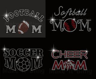   IRON ON TRANSFER MANY DESIGNS SPORTS MOM FOOTBALL VOLLEYBALL SOCCER