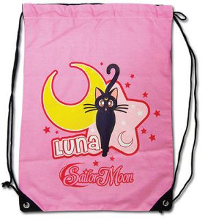 Sailor Moon Luna Pink Drawstring Back Sack anime GE 81007