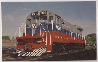 Metro North Railroad Postcard Diesel Locomotive #806 White Plains, NY 