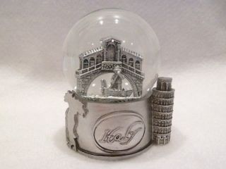 italy in silver exclusive 65mm snow globe new time left
