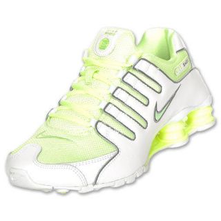 nike shox nz running shoes womens white liquid lime style 314561 130 