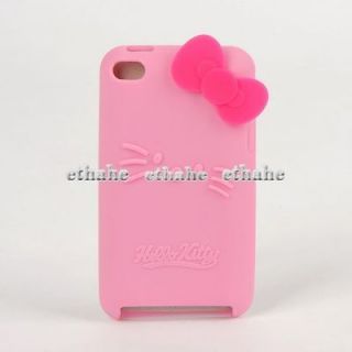   Kitty For iPod Touch iTouch 4 Silicone Case Cover Protector Pink SEF1K