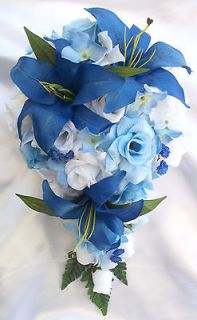 10 pieces Bridal Bouquet Wedding Silk Flower Bride Decoration Package 