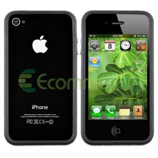 BLACK & WHITE BUMPER SIGNAL BOOSTER CASE COVER For New IPHONE 4 4S 