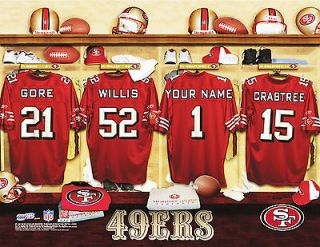san francisco 49ers personalized locker room picture 