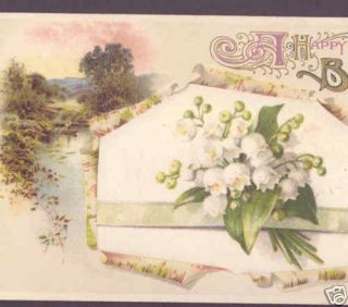 silk klein lily of the valley flowers winsch postcard time