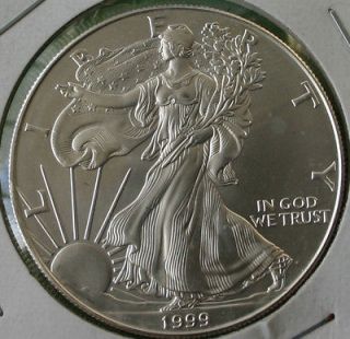 1999 BU American Silver Eagle Dollar Uncirculated ASE US Mint Bullion 