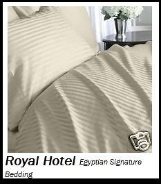 1200tc king stripe beige egyptian cotton 4 pc sheet set