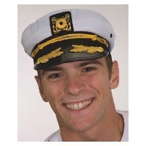 Adult Mens Yacht Sea Skipper Captain Hat Cap Costume Accessory 