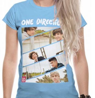 one direction official band slice blue skinny t shirt more