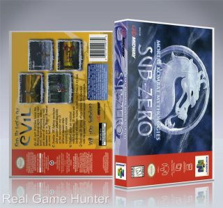 NO GAME) Nintendo 64 Case Mortal Kombat Mythologies Sub Zero (New 