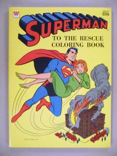 Superman to the Rescue Coloring Book   1980s    unused VF condition