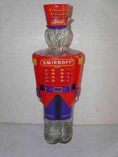 Smirnoff Vodka Toy Soldier Nutcracker Decanter Bottle (Empty)