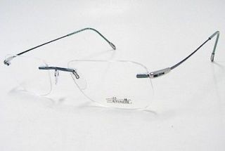 Silhouette Eyeglasses Titan X Chassis 7554 6054 Soft Teal Optical 