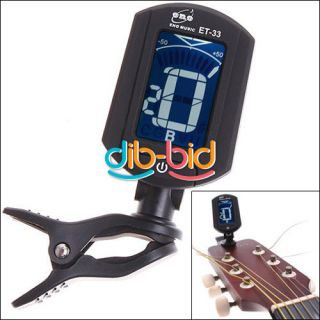   ET33 Mini Clip On Digital Chromatic Guitar Bass Violin Ukulele Tuner