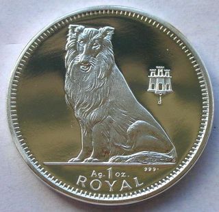 gibraltar 1995 collie royal crown 1oz silver coin proof from china 