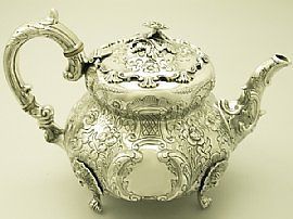 Irish Sterling Silver Teapot   Antique Edward VII