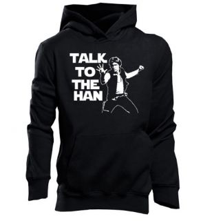 STAR WARS HAN SOLO FIGURE TALK TO THE HAN FUNNY HOODIE JF167