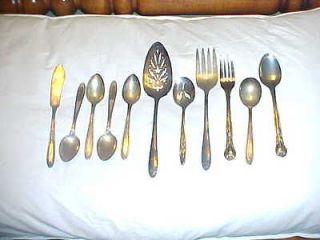   50s 60s Mixed Lot STAINLESS STEEL Flatware SPOONS FORKS set of 11