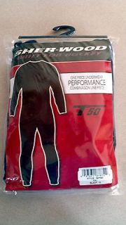SHERWOOD T50 SR.ONE PC COMPRESSION FIT SUIT 100% POLYESTER (MEDIUM 