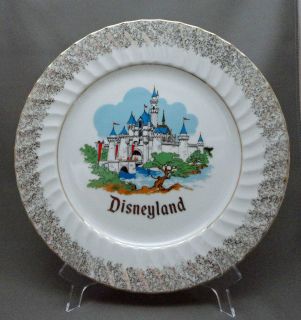   Souvenir Plate Sleeping Beauty Castle Walt Disney Productions