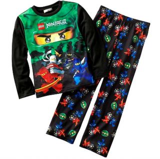 Boys LEGO NINJAGO Pajama Sleepwear Shirt Pants SET Sz 4 6 8 10 12 