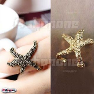 European Fashion Unique Vintage Retro Starfish Ring 2 Colors