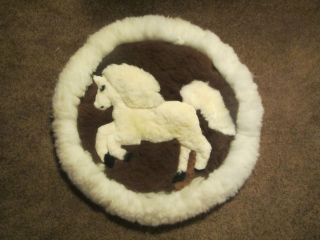 fluffy unicorn alpaca rug mat small  19