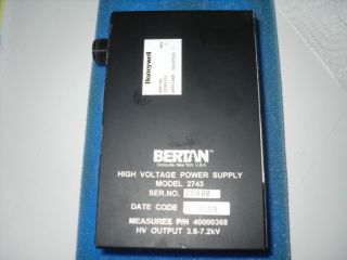 Measurex 40000368 Bertan 3.8KV   7.2KV High Voltage Power Supply