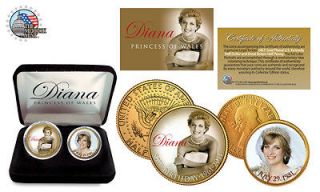 PRINCESS DIANA 1961 2011 *50th Birthday* 24K Gold Legal Tender 2 Coin 