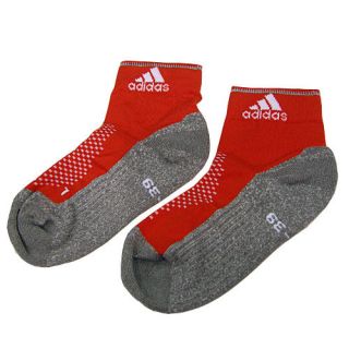 Adidas Unisex TC2 Running/Gym HCrew Socks X17258 Cushioned Red/Grey 