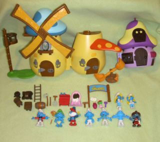 Smurfs Lot Play House Windmill , Figures & Accessories