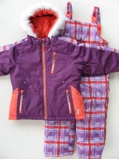 NWT Girls 2T 3T 4T London Fog 2 Piece Snowsuit ski outfit bibs New $90