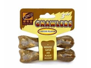 gnawlers cheese small 3 dog bone chew treat snack time