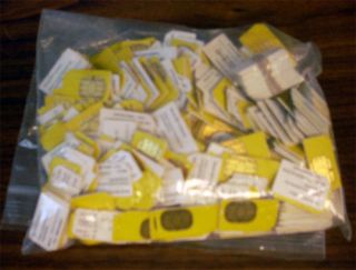 100 count lot of sprint nextel 64k yellow sim cards