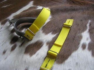 Brindle Beater Spur Straps Yellow Rodeo Equipment PBR Bullriding