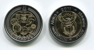 SOUTH AFRICA 2011 R5 UNC RESERVE BANK 90 YEARS COMMEMORATIVE COIN