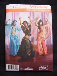 NEW Simplicity 2941 Belly Dancer Gypsy Bollywood costume dress pattern 