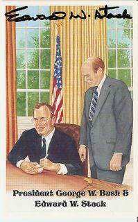   Stack Autographed George W. Bush Perez Steele Postcard F 4732/10,000