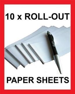 10 pieces of paper sheet for roll out cheat pen
